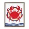 Stupell Industries Kitschy Coastal Crab Floater Framed Canvas Wall Art Design by Yvette St. Amant